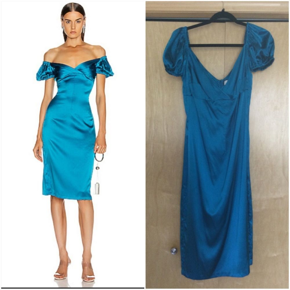 Alexis Cadiz Sweetheart Puff- Sleeve Silk ....